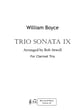 Boyce Trio Sonata IX Arr. for Clarinet Trio P.O.D cover